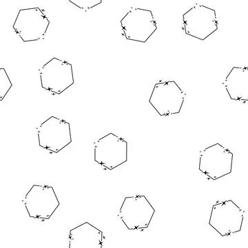Pattern constellation starry frame cartoon vector Stock Illustration