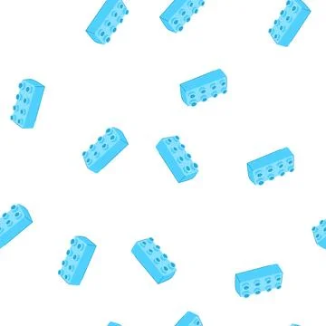 Pattern construction building blocks cartoon vector Stock Illustration