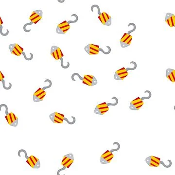 Pattern construction crane hook cartoon vector Stock Illustration