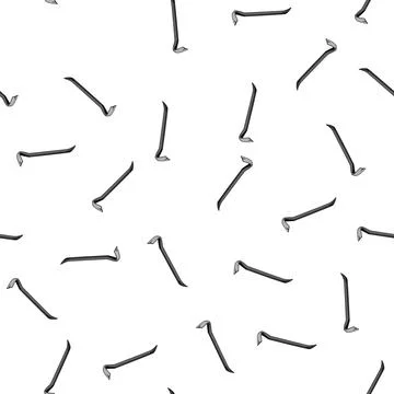 Pattern construction crowbar metal cartoon vector Illustrazione stock