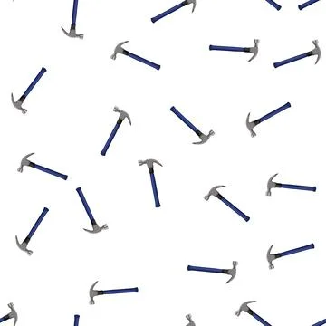 Pattern construction hammer tool cartoon vector イラスト素材