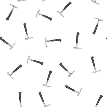 Pattern construction masons hammer cartoon vector Stock Illustration