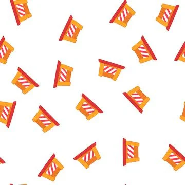 Pattern construction road barrier cartoon vector イラスト素材