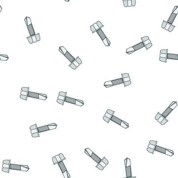 Pattern construction roofing screw cartoon vector Stock Illustration