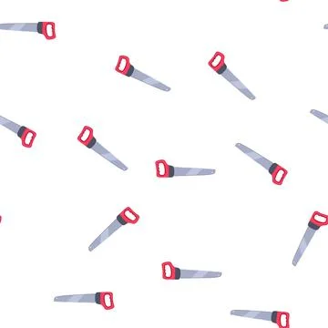 Pattern construction saw hand cartoon vector 스톡 일러스트