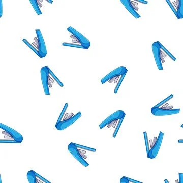 Pattern construction stapler cartoon vector Stock Illustration