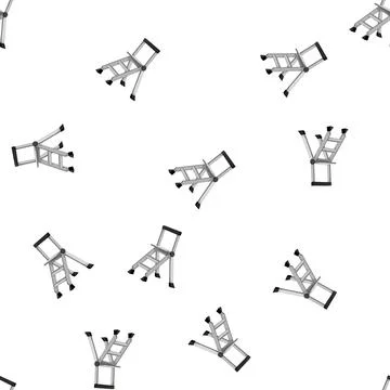 Pattern construction step ladder safety cartoon vector 스톡 일러스트