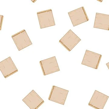 Pattern construction wooden blocks cartoon vector イラスト素材