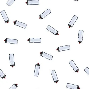 Pattern container bike bottle cartoon vector Stock Illustration