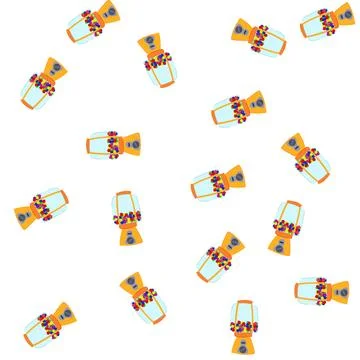 Pattern container bubblegum machine cartoon vector 库存插图