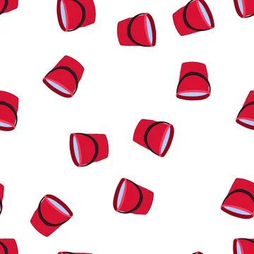 Pattern container bucket water cartoon vector Illustrazione stock