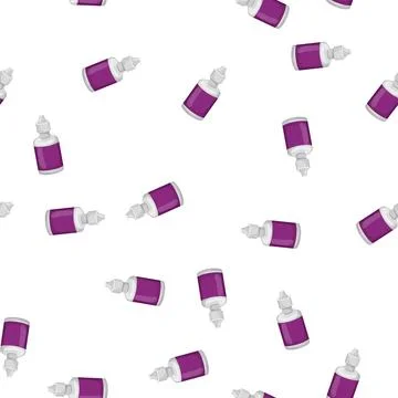 Pattern container eye drop cartoon vector Illustrazione stock