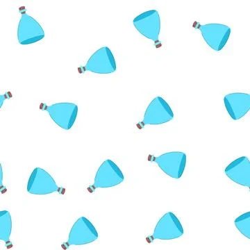 Pattern container glass bottle cartoon vector Stock Illustration