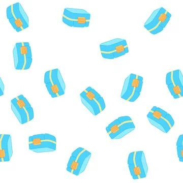 Pattern container lunch box cartoon vector Illustrazione stock