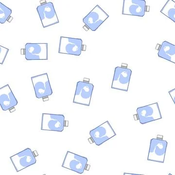 Pattern container milk box cartoon vector Illustrazione stock