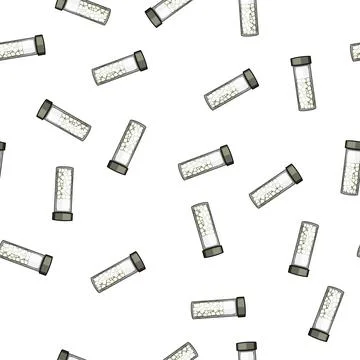 Pattern container pill bottle cartoon vector Ilustración de archivo