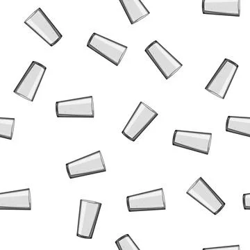 Pattern container plastic cup cartoon vector Stock Illustration