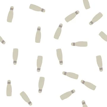 Pattern container stainless bottle cartoon vector Illustrazione stock