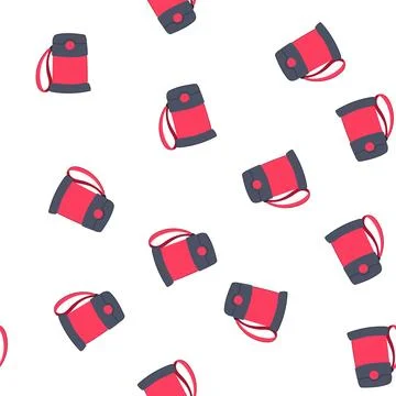 Pattern container thermos cartoon vector 스톡 일러스트
