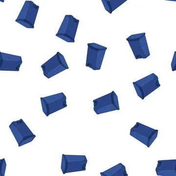 Pattern container trash bin garbage cartoon vector イラスト素材