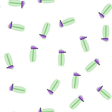 Pattern container water bottle cartoon vector Stock Illustration