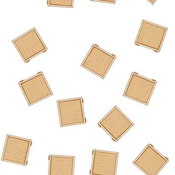 Pattern container wooden crate cartoon vector Ilustración de archivo