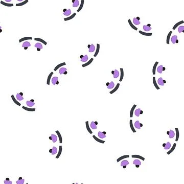 Pattern content eye emotions cartoon vector Stock Illustration