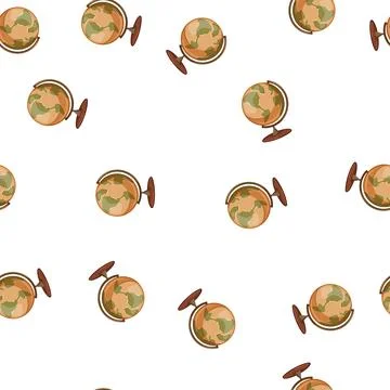 Pattern continent globe cartoon vector sign color 库存插图