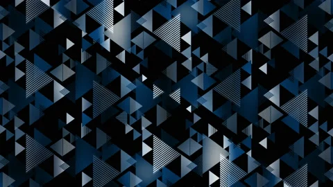 Pattern - Contrasting triangles. Abstraction. Swinging sparkling canvas with Stock Footage 154160700