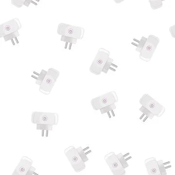 Pattern control smar plug cartoon vector Stock Illustration