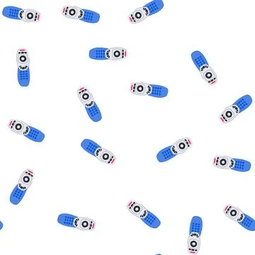 Pattern control tv remote cartoon vector Stock Illustration