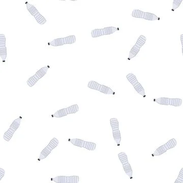 Pattern convenience plastic water bottle cartoon vector Stock Illustration