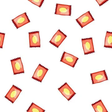 Pattern convenient snack pack cartoon vector Stock Illustration