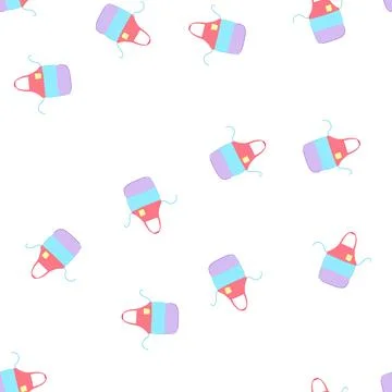 Pattern cook apron kitchen cartoon vector Ilustración de archivo