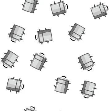 Pattern cook double boiler pan cartoon vector Stock Illustration