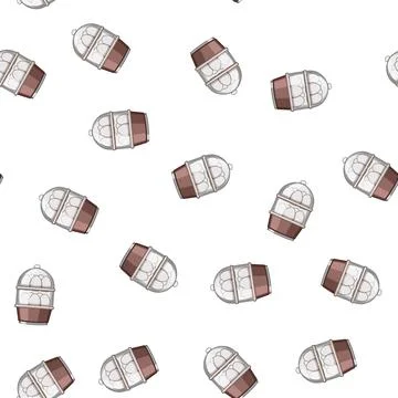 Pattern cook egg cooker cartoon vector イラスト素材
