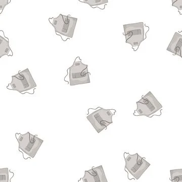 Pattern cook kitchen apron cartoon vector Stock Illustration