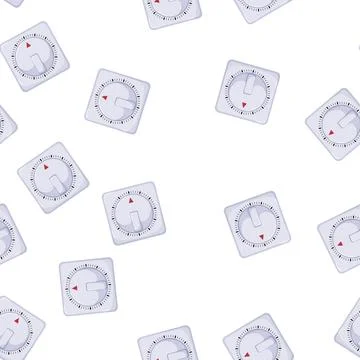 Pattern cook kitchen timer clock cartoon vector 스톡 일러스트