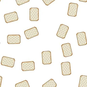 Pattern cookie cracker biscuit cartoon vector Stock Illustration
