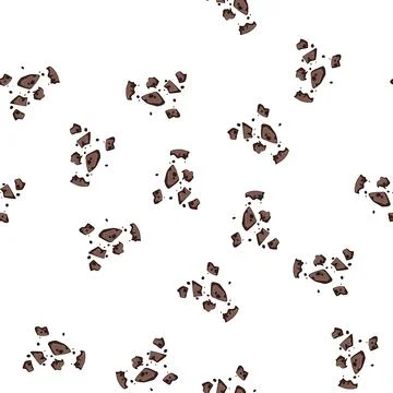 Pattern Cookie crumbs falling sweet snack pieces Illustrazione stock