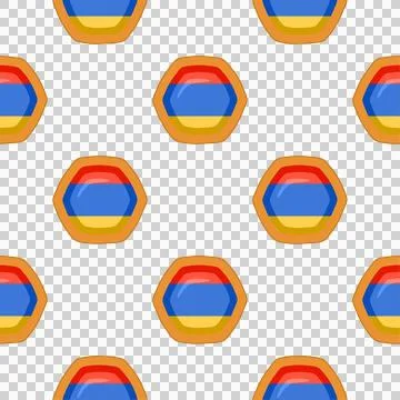Pattern cookie with flag country Armenia in tasty biscuit Stock Illustration