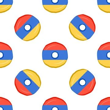 Pattern cookie with flag country Armenia in tasty biscuit Illustrazione stock