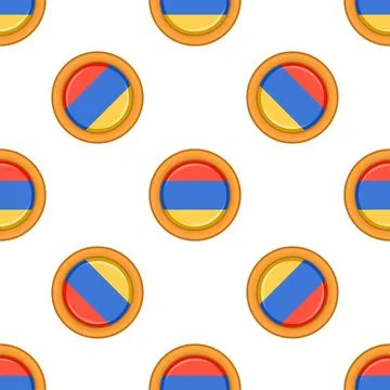 Pattern cookie with flag country Armenia in tasty biscuit Stock Illustration