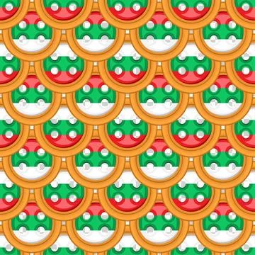Pattern cookie with flag country Bulgaria in tasty biscuit Stock Illustration