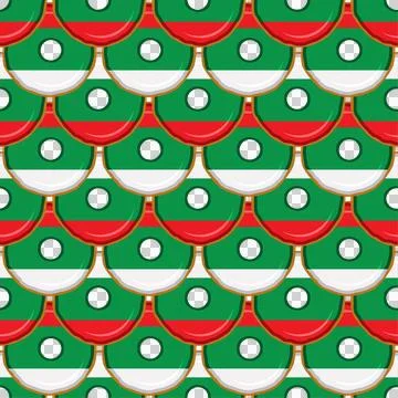 Pattern cookie with flag country Bulgaria in tasty biscuit Stock Illustration