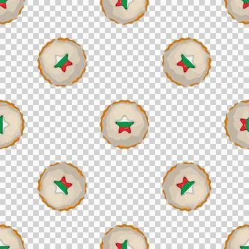 Pattern cookie with flag country Bulgaria in tasty biscuit Stock Illustration