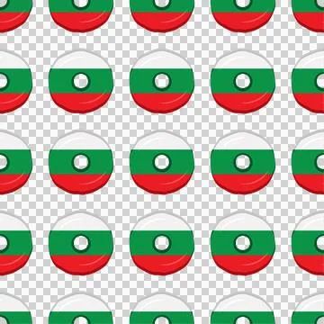Pattern cookie with flag country Bulgaria in tasty biscuit Illustrazione stock