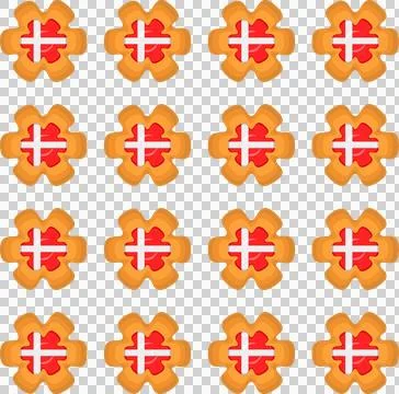 Pattern cookie with flag country Denmark in tasty biscuit Stockillustratie