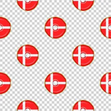 Pattern cookie with flag country Denmark in tasty biscuit Stock Illustration