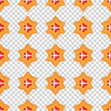 Pattern cookie with flag country Denmark in tasty biscuit Stock Illustration